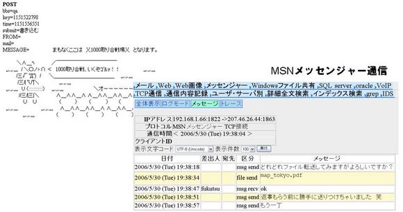 WEB投稿解析機能：パケットブラックホール